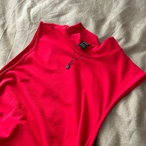 Bold red body-con dress!